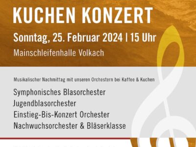 Kaffee & Kuchen-Konzert am Sonntag in der Volkacher Mainschleifenhalle – Eintritt frei