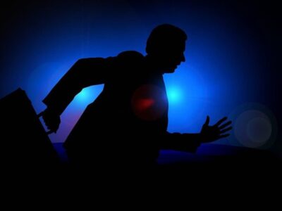 Polizei -Täter auf der FLucht