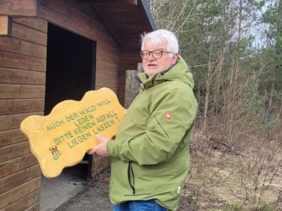 Norbert Schmucker bei der Arbeit am Zeilberg, Foto: Sabine Haubner.
