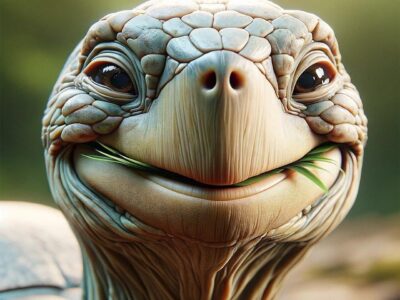 Schildkröte die lacht