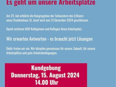 Kundgebung - wir erwarten Antworten