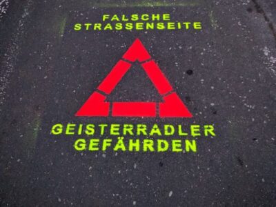 Geisterradler - Sprühaktion