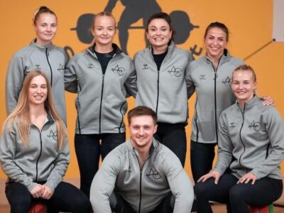 Foto von Jonas Weiß: Team des AC 82 Schweinfurt I Vorne: Tabea Thümmler, Alexander Neusteuer, Lena Bindrum Hinten: Elina Wagner, Maxi Bindrum, Jana Fleischmann, Anna Polke