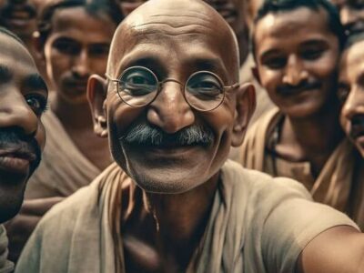 KI-generiertes Foto zeigt Mahatma Gandhi (Foto: KI-generiert von Jyo John Mulloor)