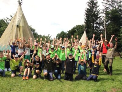 Große Begeisterung bei den insgesamt 46 jungen Naturentdeckerinnen und Naturentdecker beim Junior-Ranger-Camp in Poppenhausen. / Foto: Martin Kremer