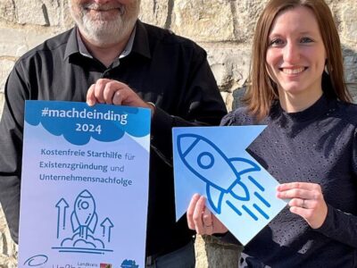 Mit der Reihe #machdeinding bieten Regionalmanagement und Wirtschaftsförderung noch bis Ende 2024 eine Starthilfe für Gründerinnen und Gründer. Foto: Jens Weinkauf/Landratsamt Haßberge.