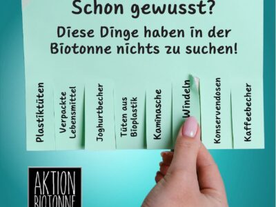 Immer noch landen viel zu viele Fremdstoffe in der Biotonne, die dort nichts verloren haben. Foto: Aktion Biotonne Deutschland, Dr. Martin Lichtl