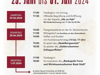 Festprogramm 2024 Zürch